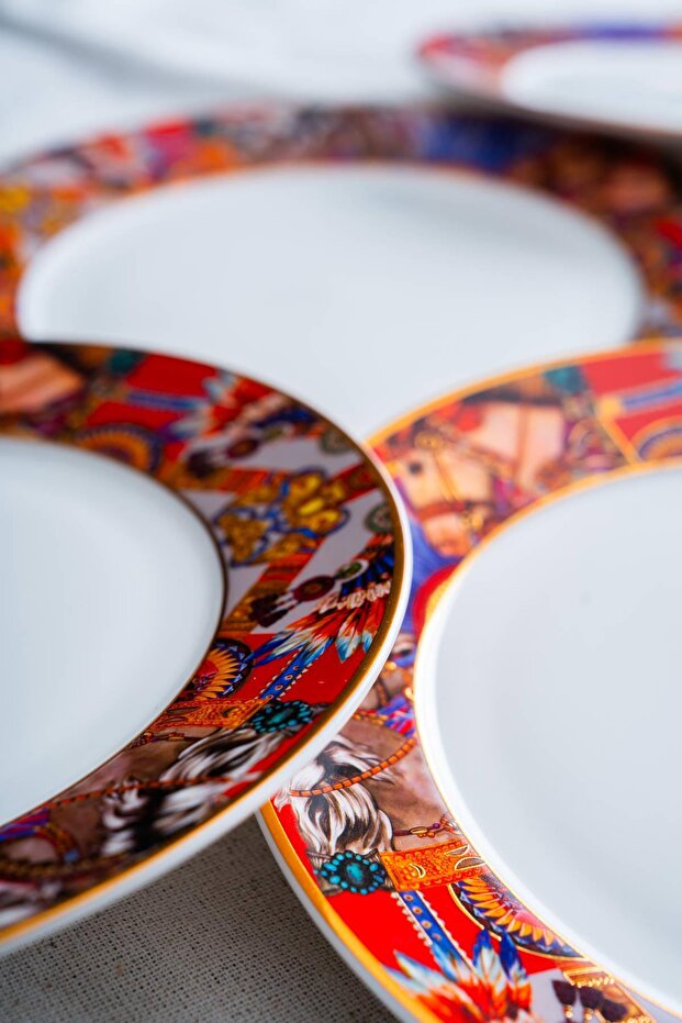 Whisper 6 Parça Pasta Tabağı - 20 cm - 5