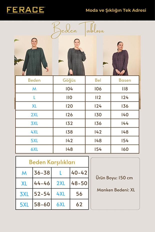 Rochie lungă de damă, cu model crocant, mărime mare - 2