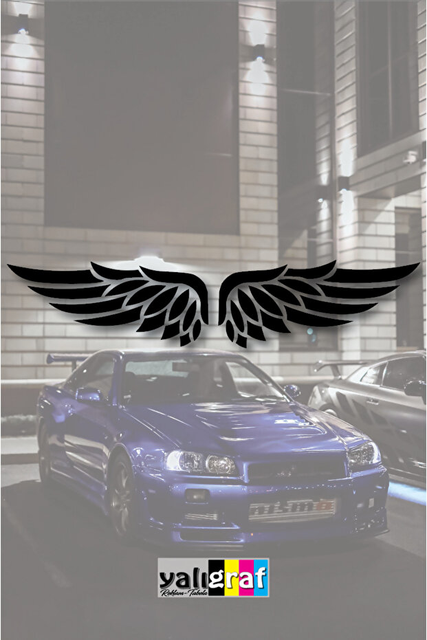 Car Trunk Logo Wing 2 Pack Auto Sticker 18X8 cm