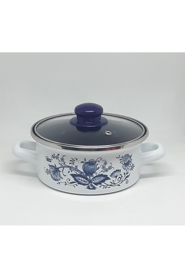 16 cm 1.5 Liter Poppy Enamel Pot
