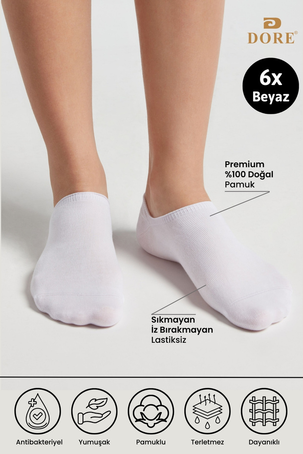 Original 6 Pairs Premium Cotton Combed Comfortable Seamless Invisible Sports Shoes Sneaker Socks
