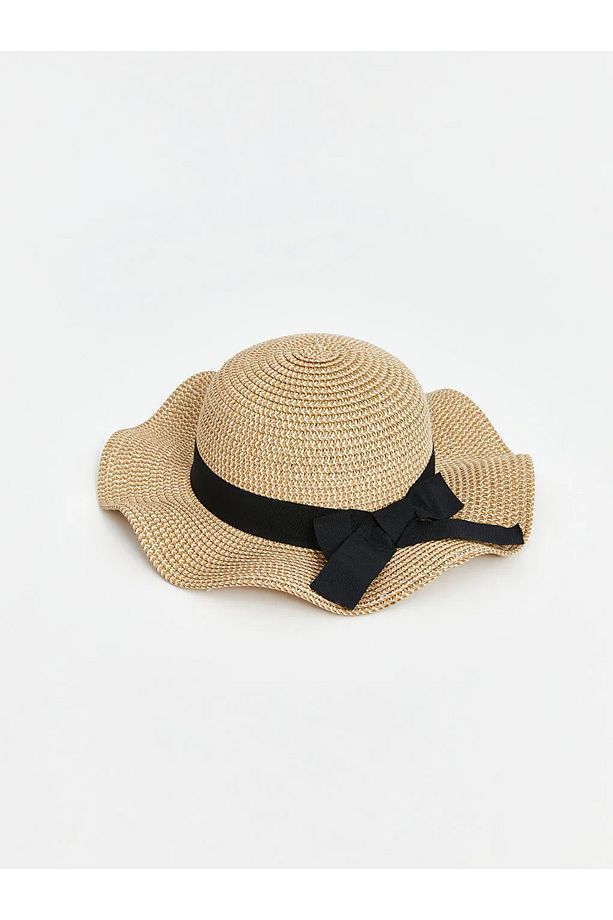 LCW ACCESSORIES Bej Kız Çocuk Hasır Şapka - 3