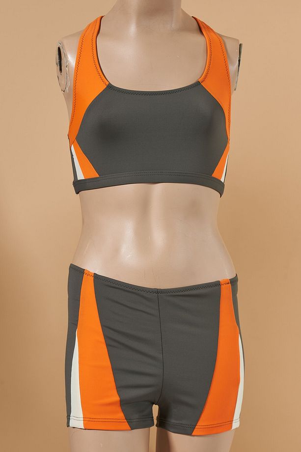 sporcu model garson beden şortlu bikini takımı - 2