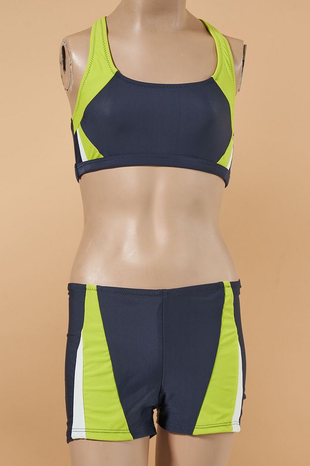 sporcu model garson beden şortlu bikini takımı - 2