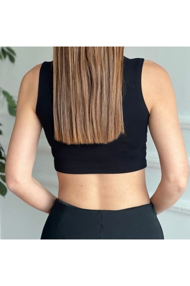30125 Crop Top Siyah - 4
