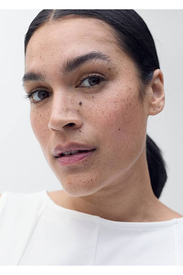 Dikiş detaylı peplum bluz - 7