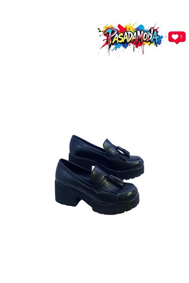 HCO MOKASEN YÜKSEK TABAN PÜSKÜL DETAYLI LOAFER AYAKKABI EM-604 - 4