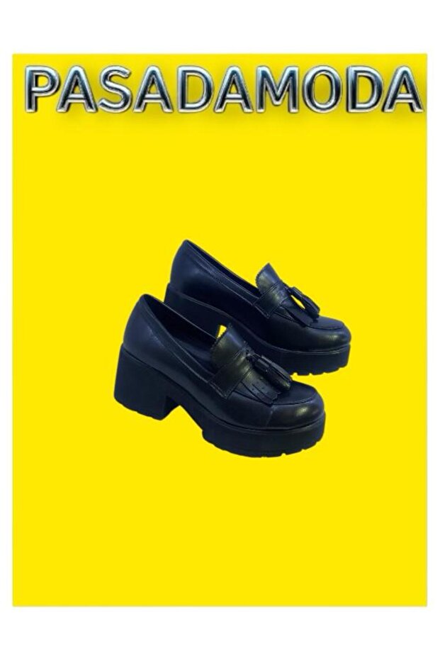 HCO MOKASEN YÜKSEK TABAN PÜSKÜL DETAYLI LOAFER AYAKKABI EM-604 - 1