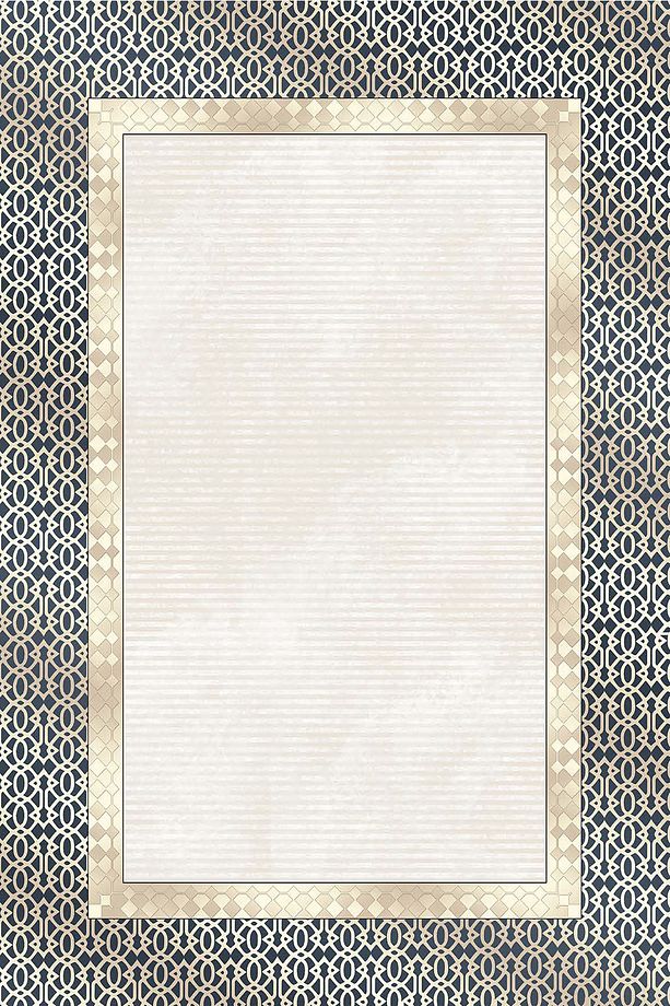 Gold Zincir Desenli Makinede Yıkanabilir Salon Halısı Yatak Odası Halısı & Yolluk Modelleri - 5