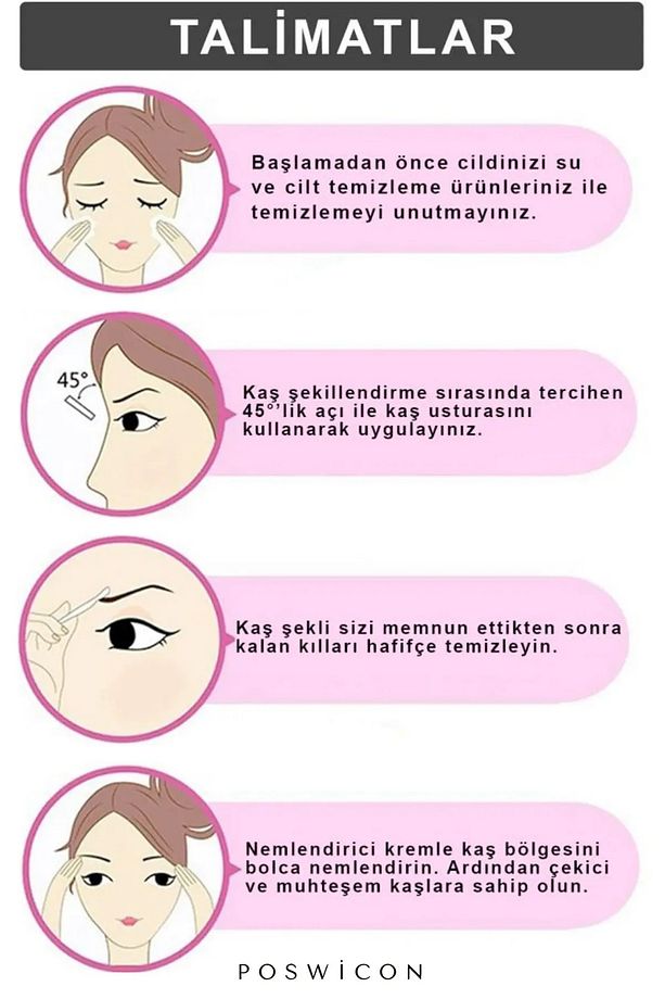 Kaş Ve Yüz Usturası Kaş Alma Ve Düzenleyici Tek Katlamalık Jilet 1 pakette 3 renk - 7