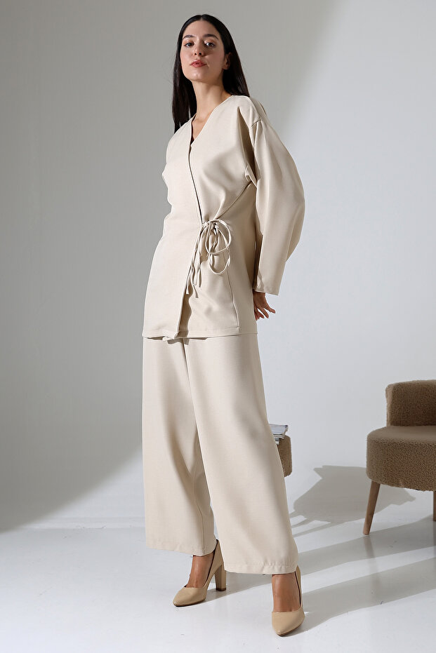 Side Tied Double Woven Set - 2