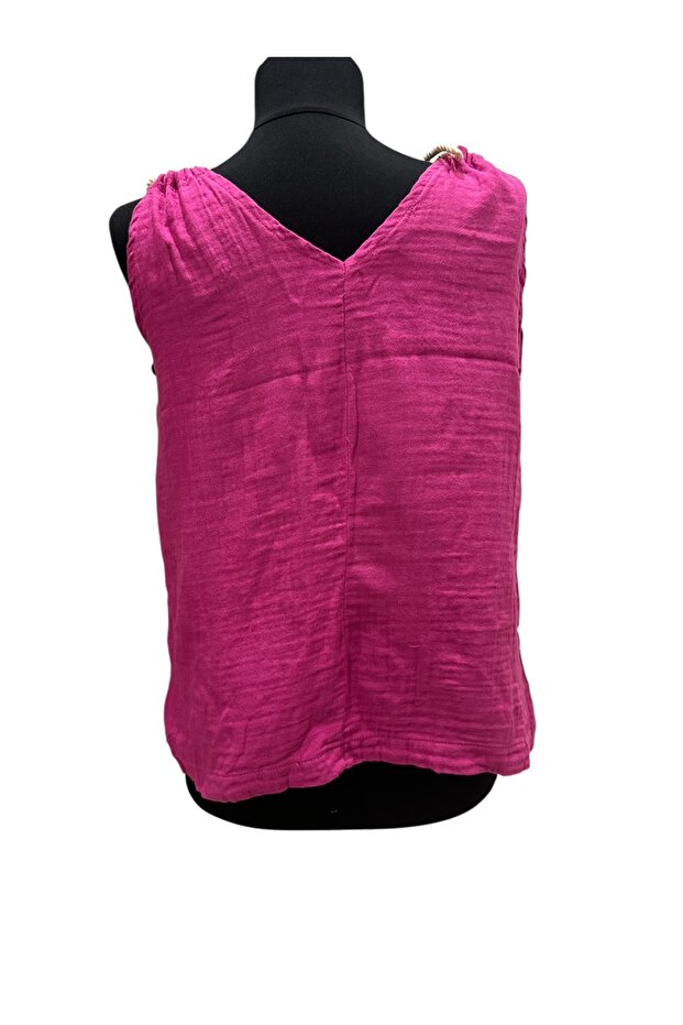 Muslin Adjustable String Strap Bluz - 2