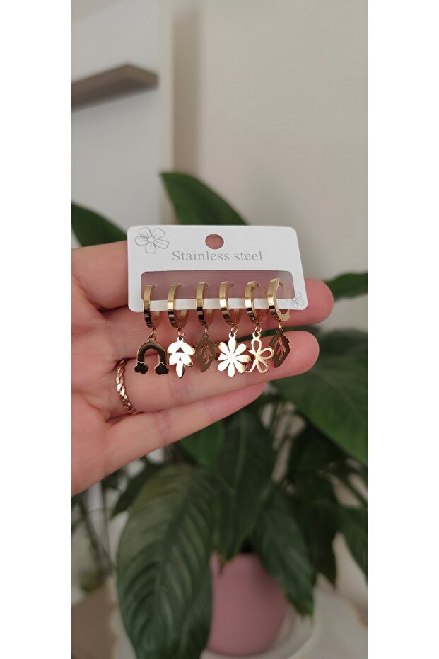 ÇOKLU ÇELİK KÜPE SET - 3