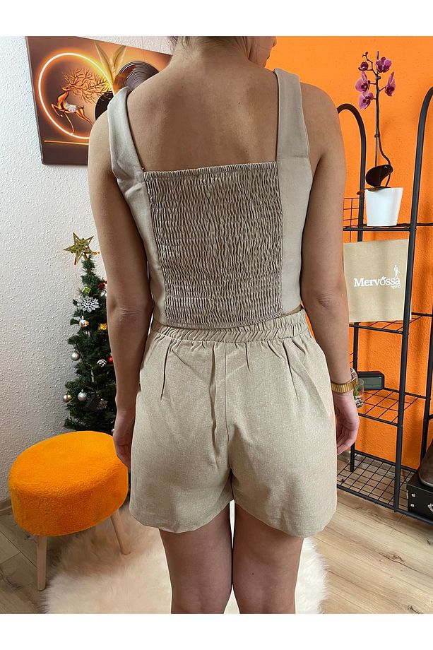 Beli Lastikli Şort Etek - 3