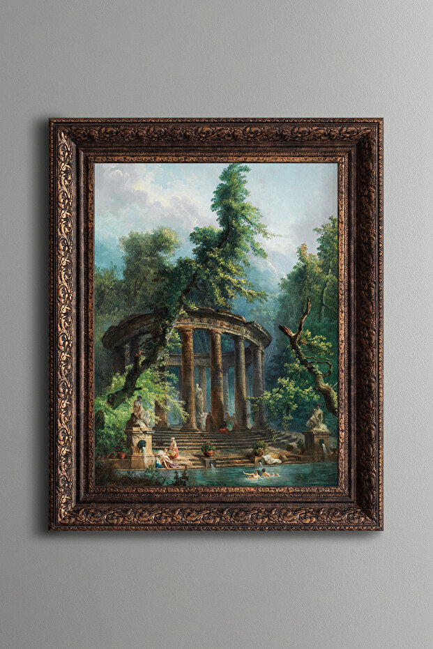 Swimming Pool - Vintage Patterned Frame