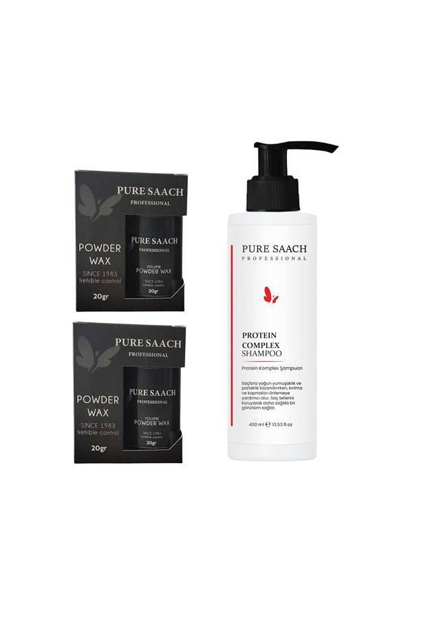 Pure Saach Profesyonel Protein Comlex Shampoo & 2 Adet Powder Wax - 2