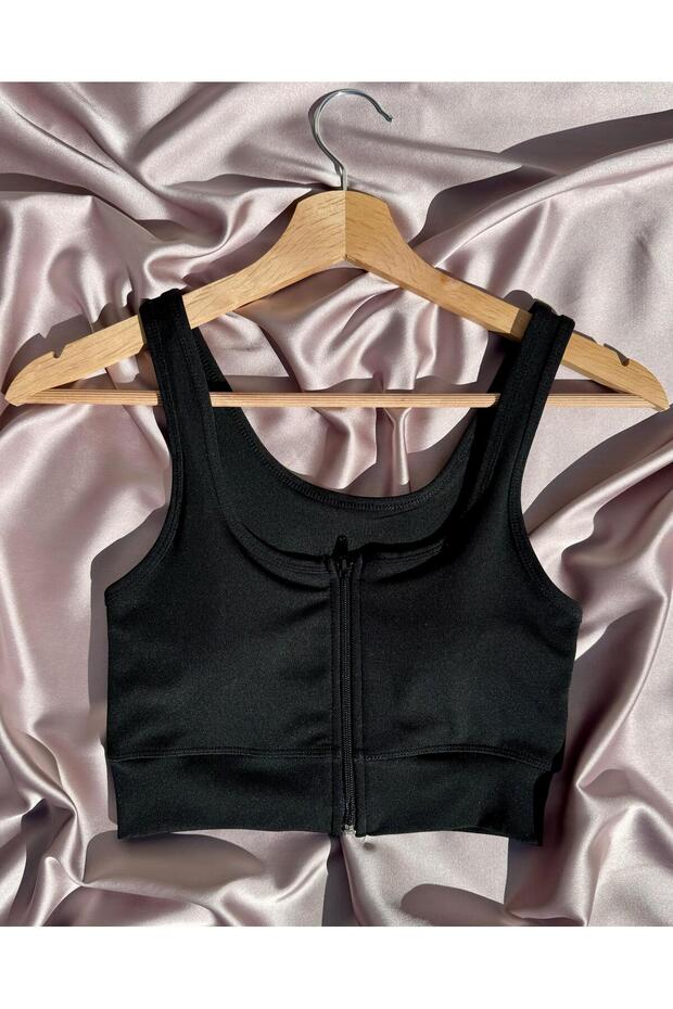 S포르 여성용 스포츠 브래지어-블랙/바나나 러플 디자인 발목 높이 부츠컷 팬츠 - 4