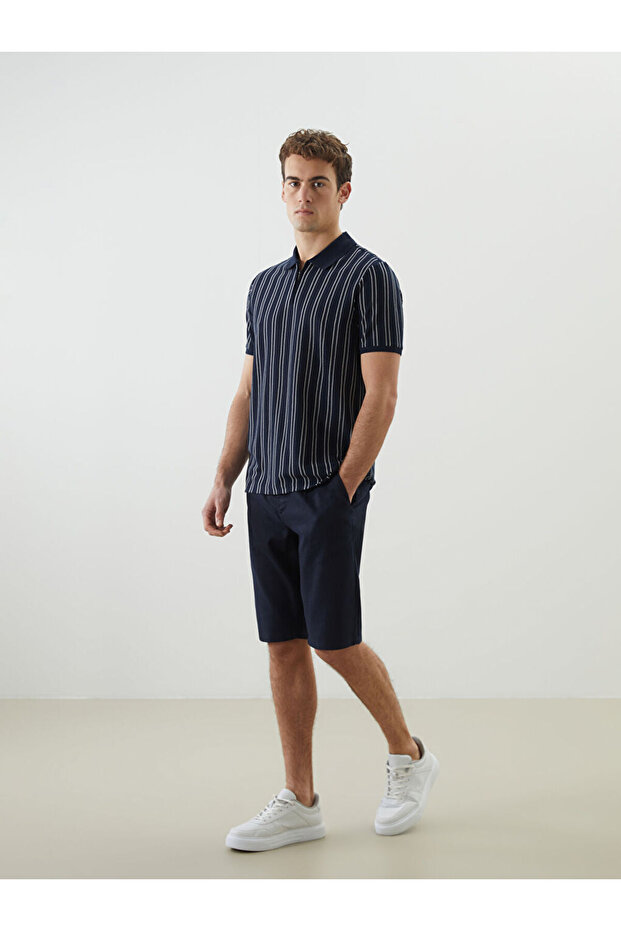 Esvab • Modern & Distinctive Standard Fit Linen Blend Men's Shorts