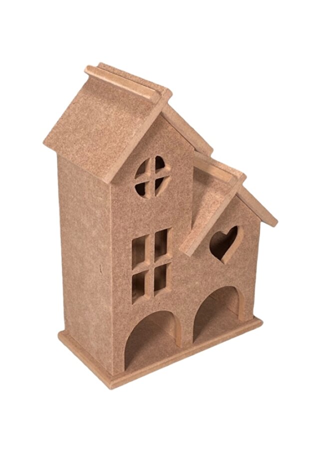 Dekoratif Boyanabilir Ham Ahşap Çay Kutusu 10x20x27cm - 1