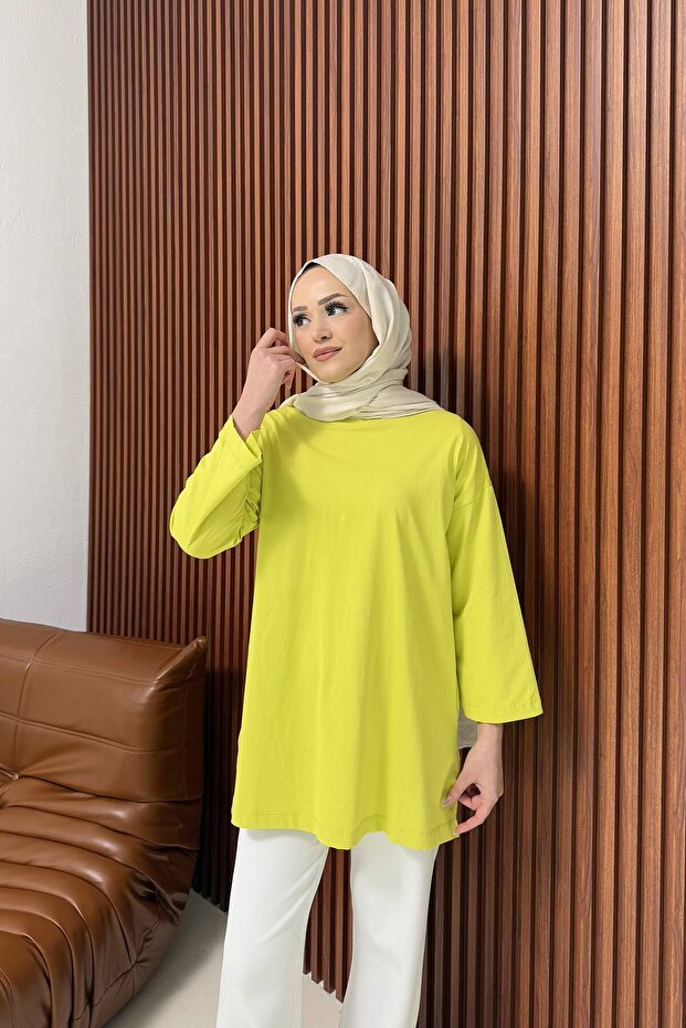 FISTIK YEŞİLİ Basic Tunik 3-3108 - 3