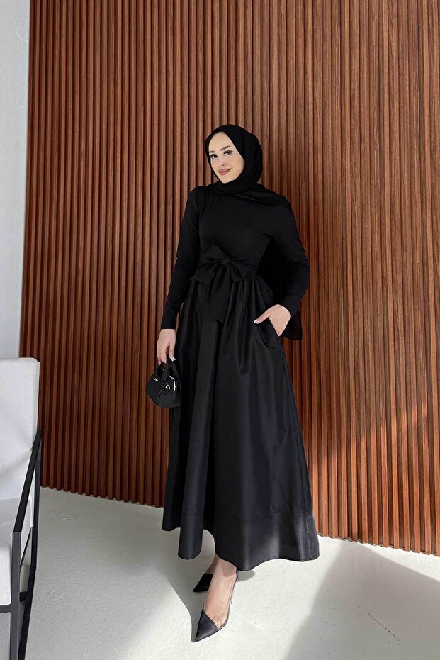 Siyah Elbise 3-2242 - 4