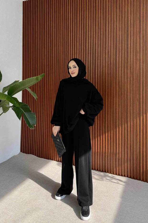 Black Basic Three Thread Suit 32-3511 - 3