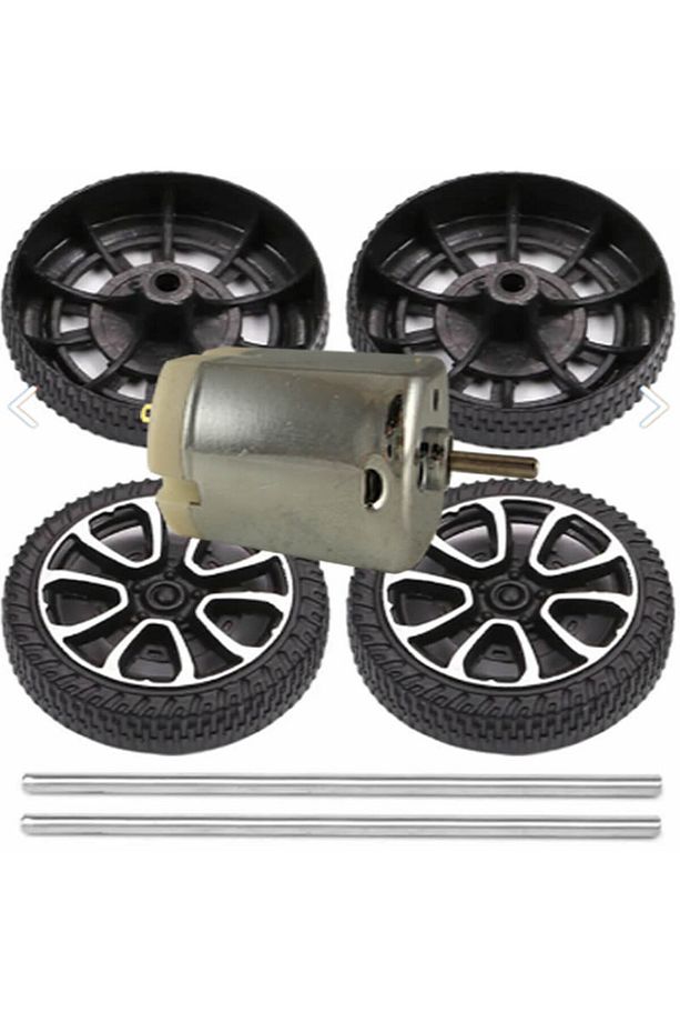 Stem Proje Eğitim Deney Seti Için Dc Motor Ve 4 Adet Tekerlek - 1