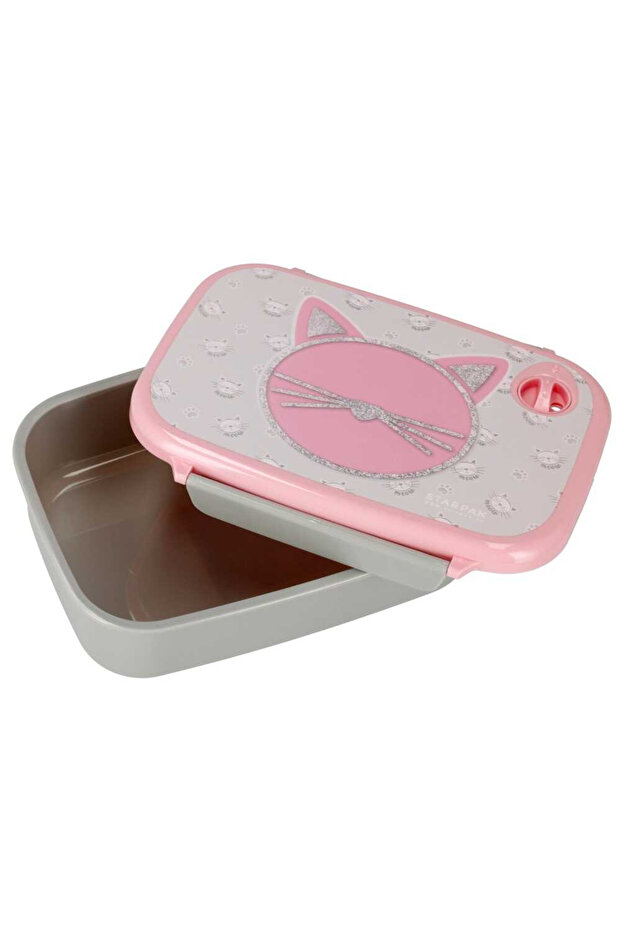 Practical and Spacious Lunch Box with Kitty Pattern - 1