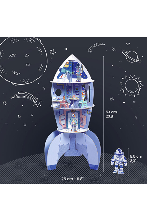 Rocket Coloring And Assembling, - 2