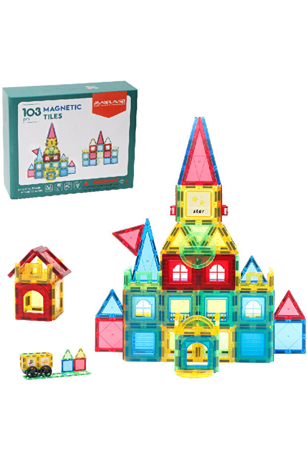 Set De Constructie Magnetic 3d - 103 Piese - 3