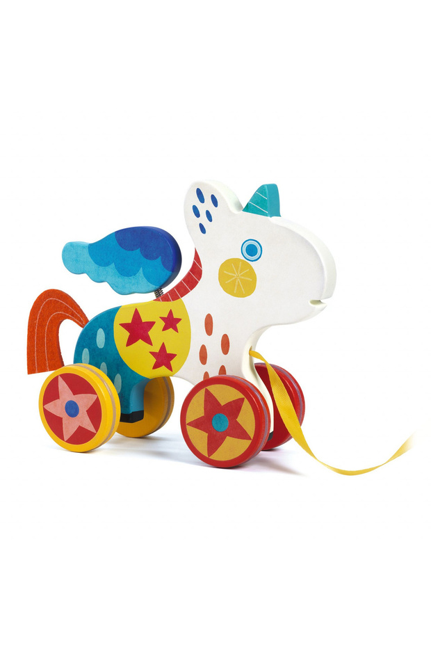 Unicorn Pull Toy, - 1
