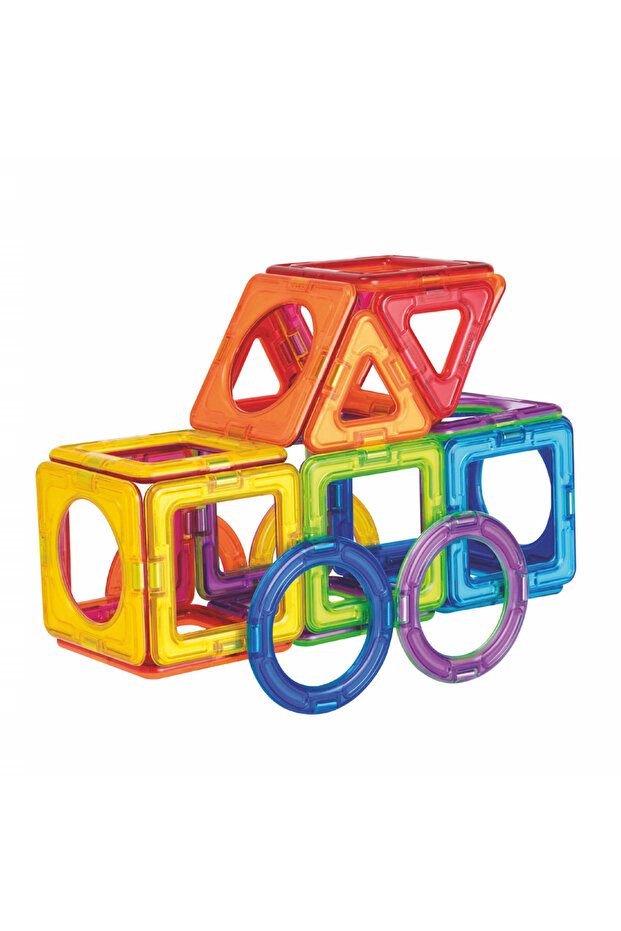 Set de construcție magnetic, 30 de piese, Basic Plus, Magformers - 3