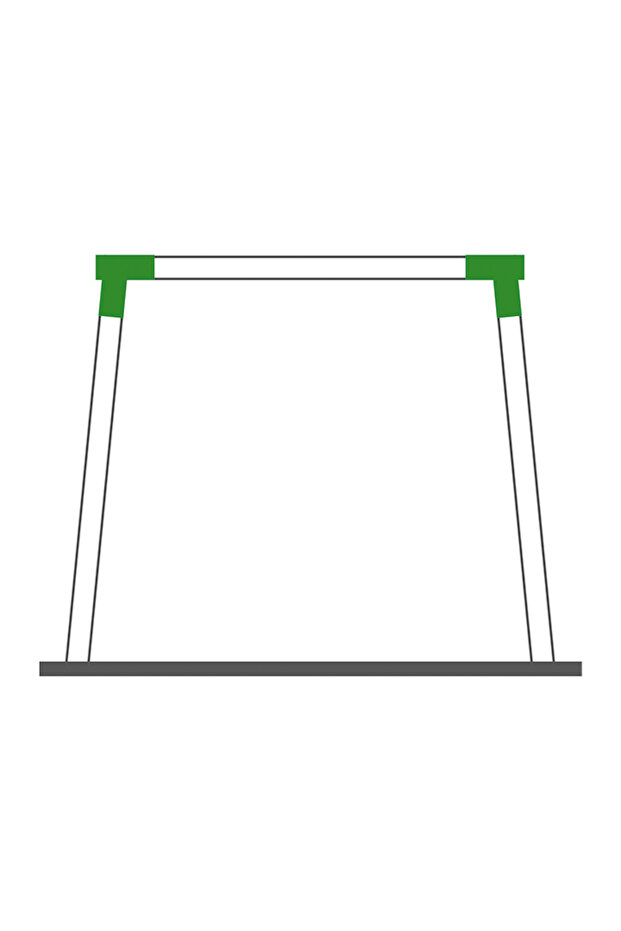 Universal Corner Bracket Square Shape, Oblique Angle Green - 3