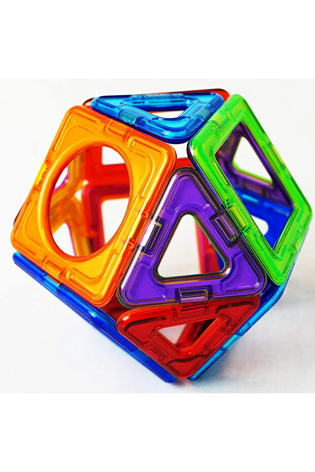 Set de construcție magnetic, 30 de piese, Basic Plus, Magformers - 4