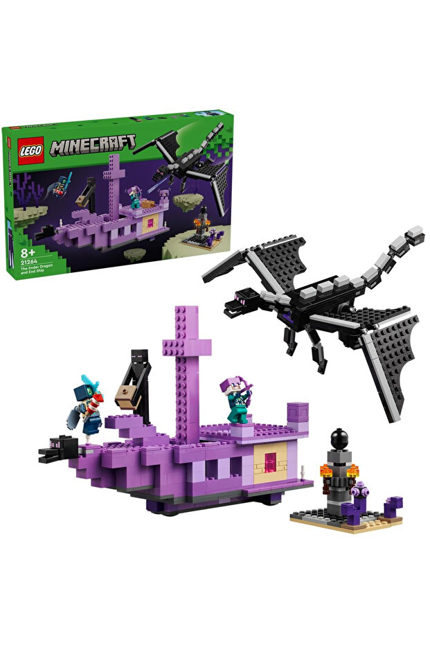 minecraft Ender Dragon and End Ship - 657 Pieces Construction Set for Ages 8 and Up - 6