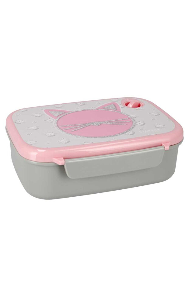 Practical and Spacious Lunch Box with Kitty Pattern - 4