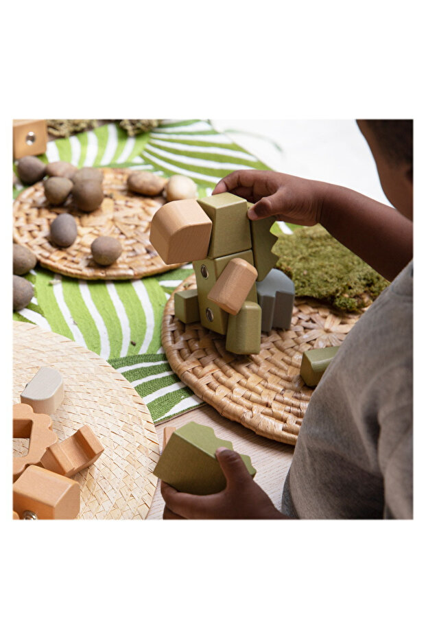 Snap Block Animals, Blocuri De Constructie Din Lemn, - 6