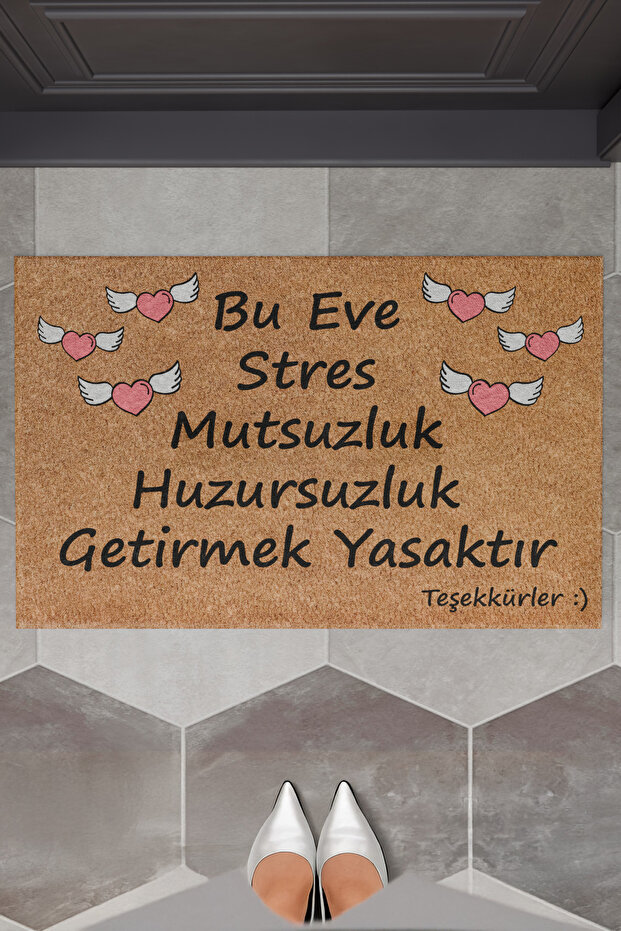This House Can'T Stress Decorative Multi-Purpose Interior and Exterior Door Mat