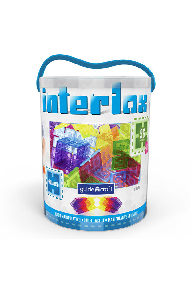 Interlox, Interconnecting Squares, 96 Pieces, - 6