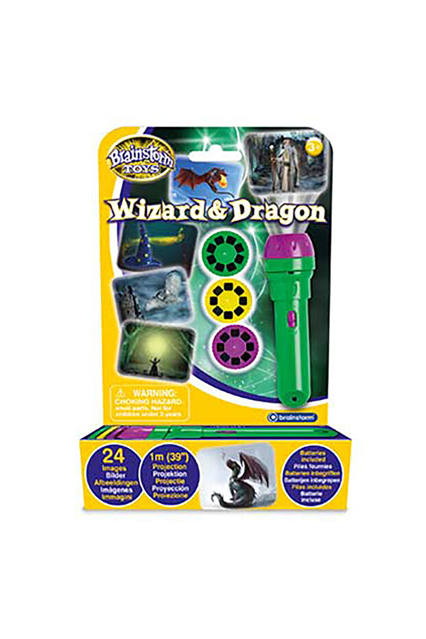 Flashlight Projector - Dragon and Wizard - 1