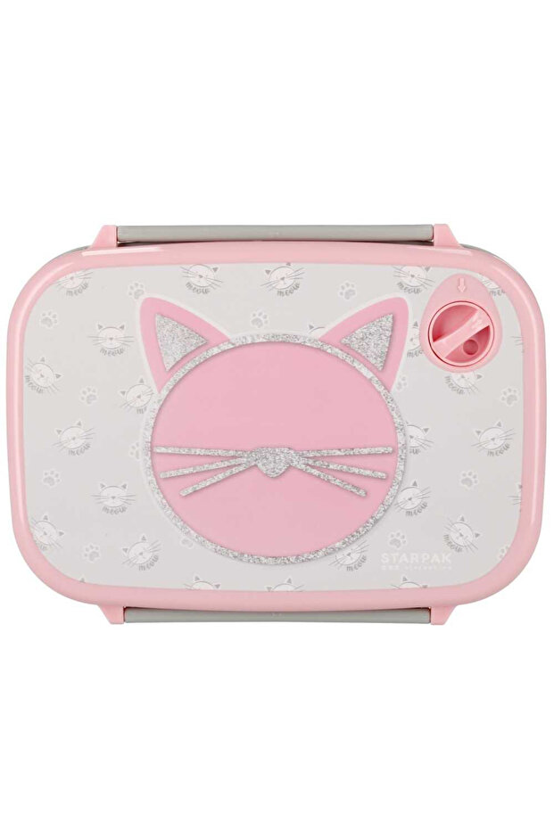 Practical and Spacious Lunch Box with Kitty Pattern - 2