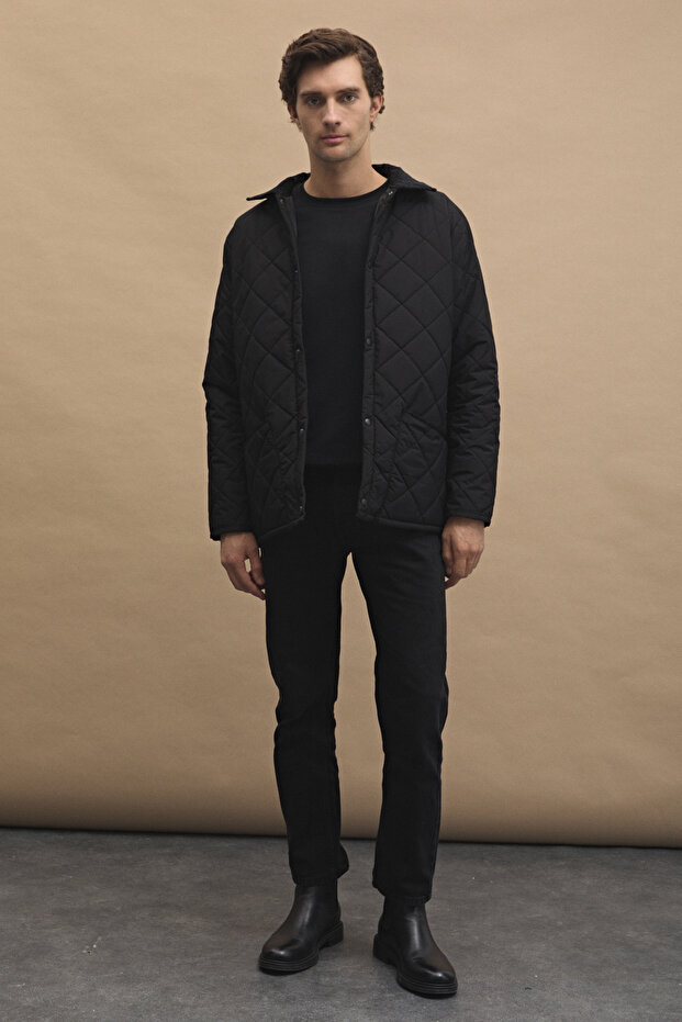 Kapitone Basic Mont - Siyah - 1