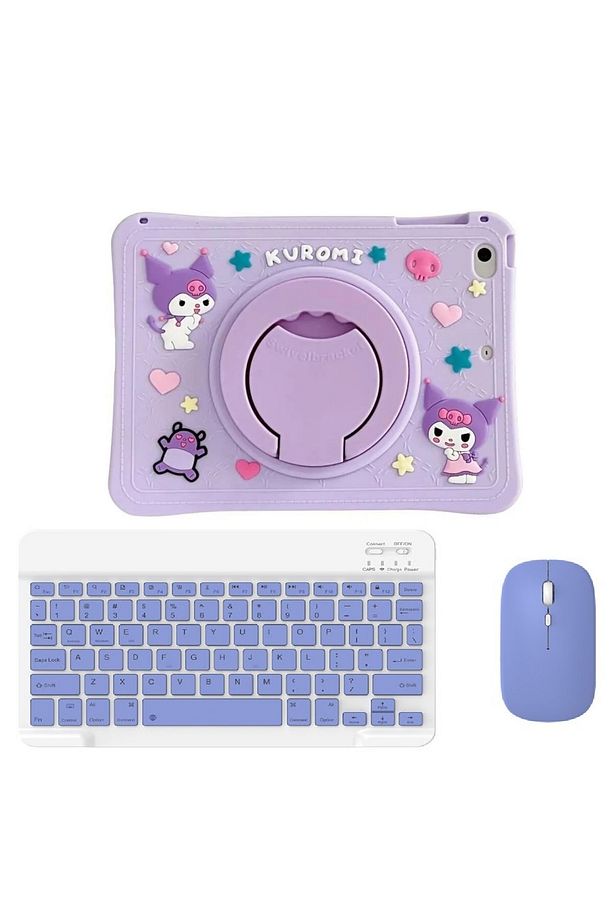 Samsung Galaxy Tab A9 PLUS 11 Inç Uyumlu Kuromi Kılıf + Bluetoothlu Klavye Mouse - 1