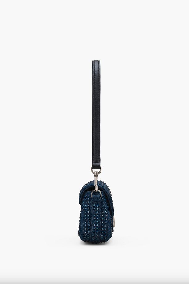 The Crystal Denim Clover Shoulder Bag - 5