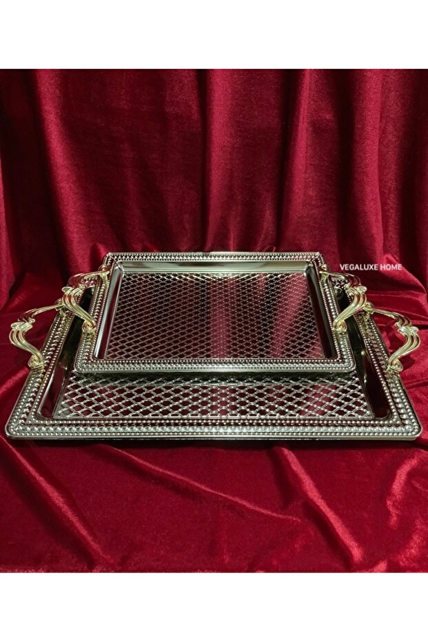 2-Piece Rectangular Tea Tray 9050K - 1