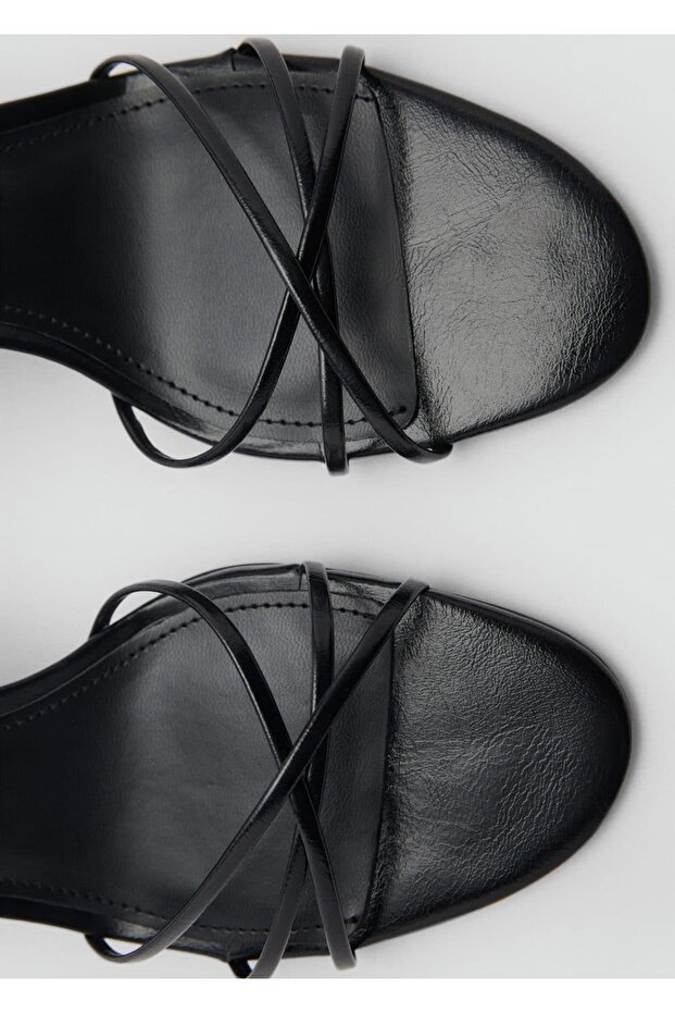 Bantlı topuklu sandalet - 6