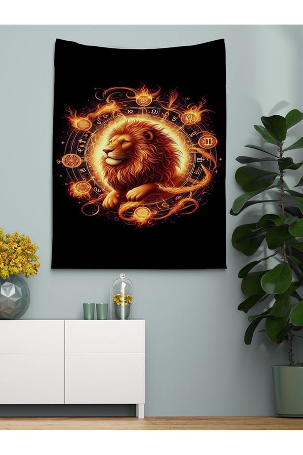 Aslan Astroloji Duvar Örtüsü Ve Duvar Halısı - 1