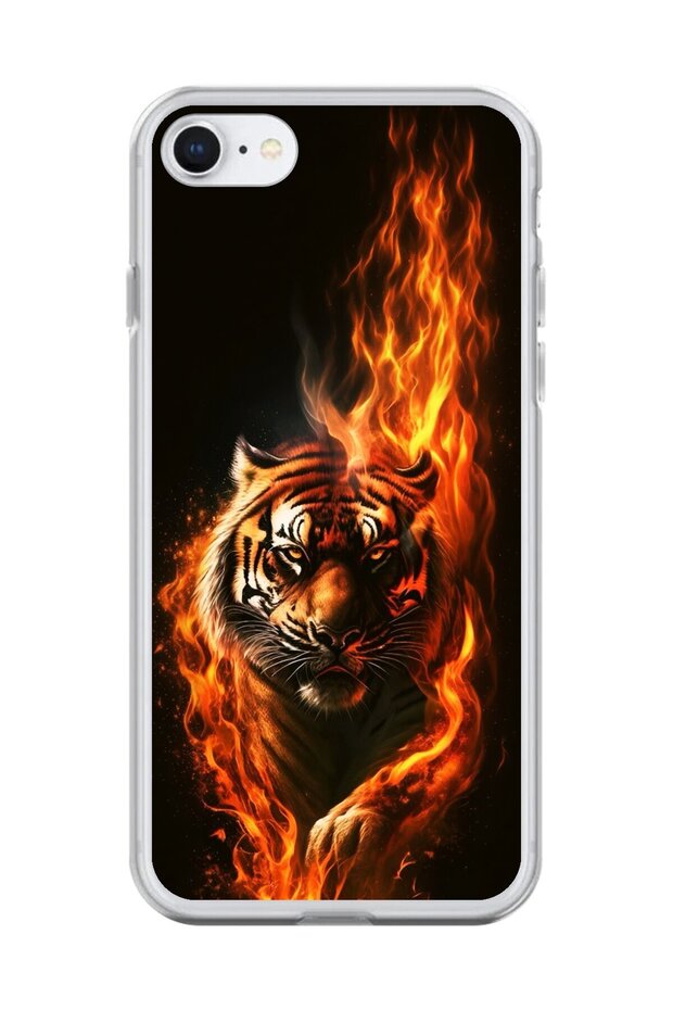 iPhone 6S Plus Compatible Transparent Case Tiger Design