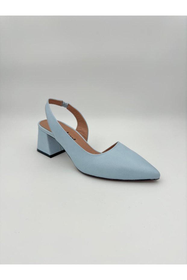 Women's High Heels Light Blue Leather
