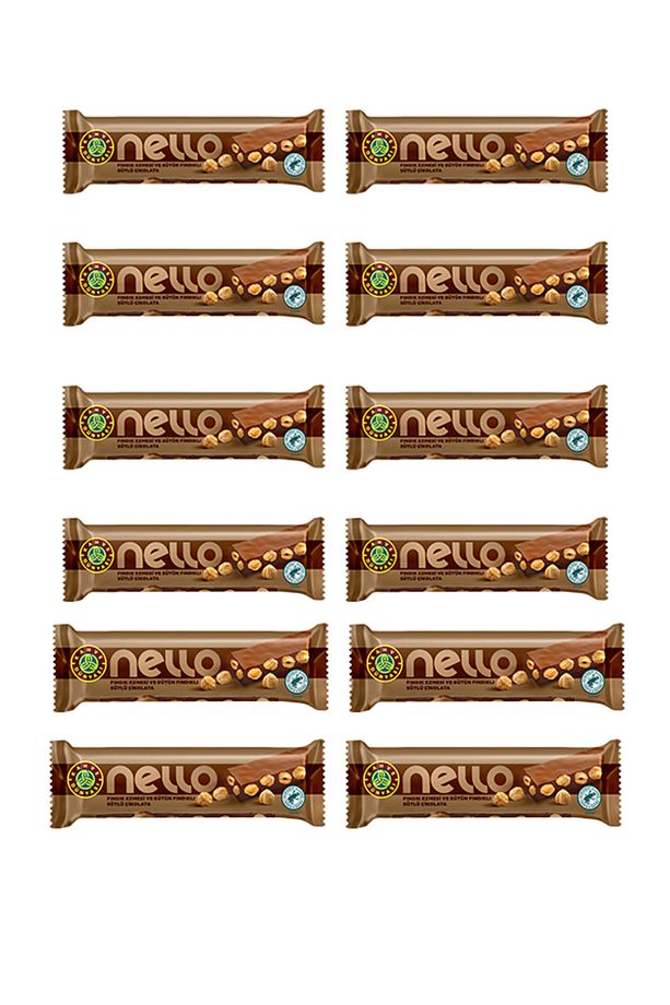 Nello Fındık Ezmeli Sütlü Çikolata 33g (12 Adet) - 2